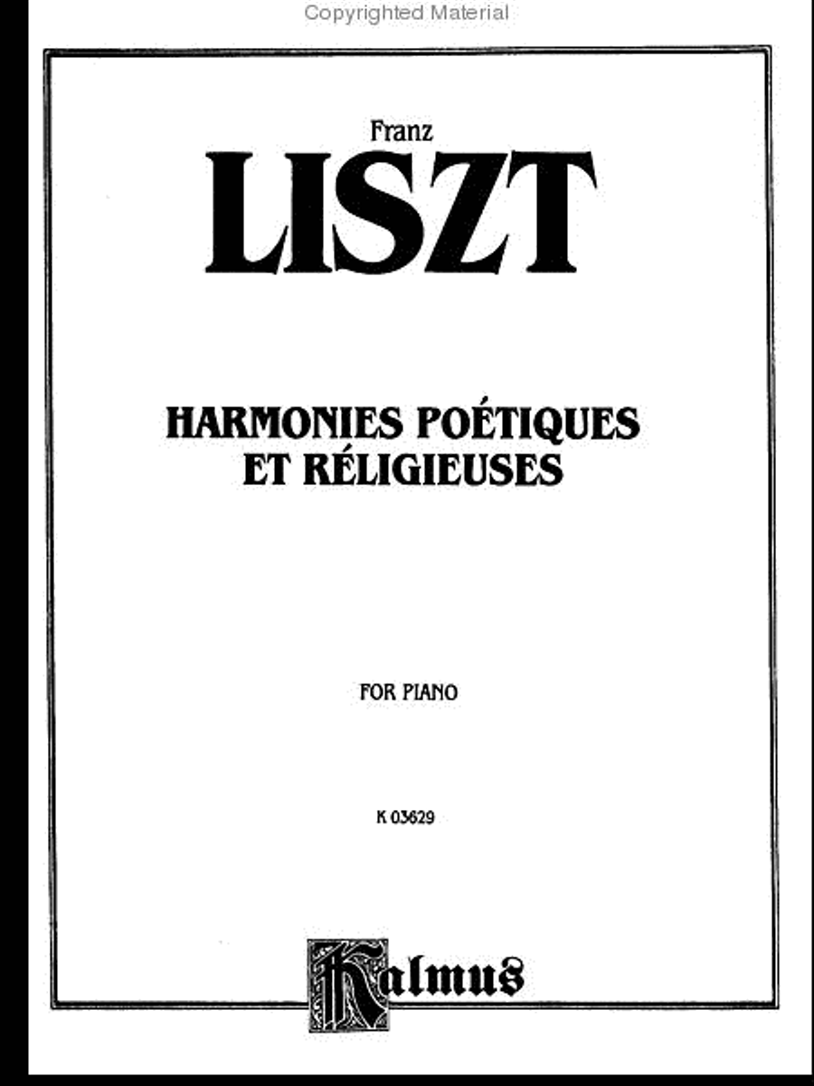 Harmonies Poétiques and Réligieuses Piano Solo scores gallery preview page 2