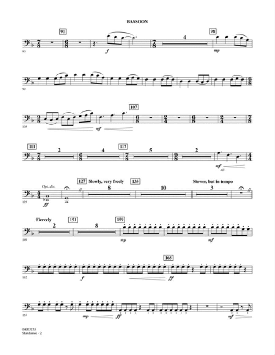 Stardance - Bassoon Concert Band scores gallery preview page 2
