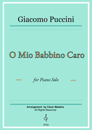 O Mio Babbino Caro by Puccini - Piano Solo - W/Chords (Full Score)