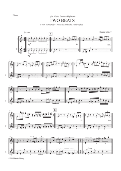 TWO BEATS (2 flutes)