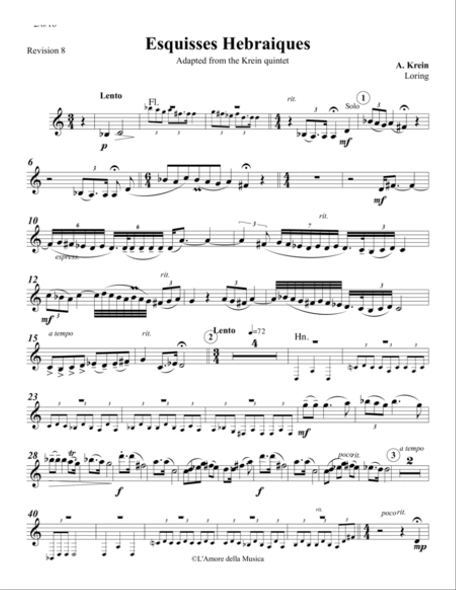 Hebrew Sketches Woodwind Quintet scores gallery preview page 5