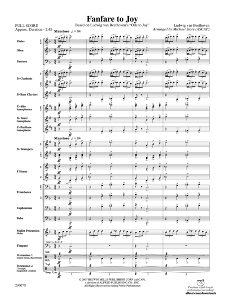 Fanfare to Joy (Score only) image number null