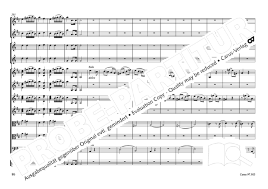 Concertone in D major Horn scores gallery preview page 87