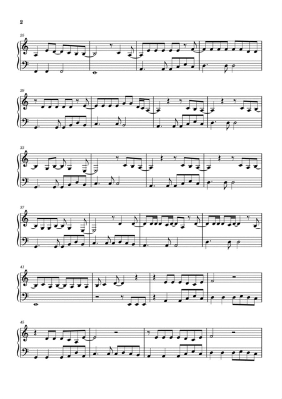 Flowers Flowers Easy Piano scores gallery preview page 2