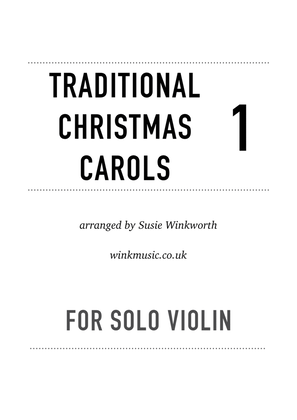 Book cover for Traditional Christmas Carols for solo violin, Book 1