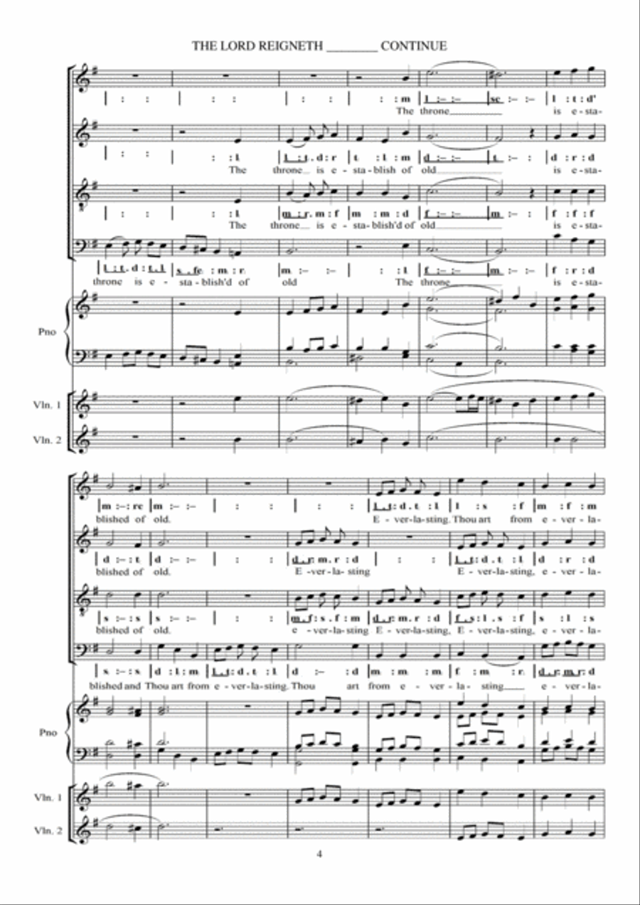 The Lord Reigneth The Lord Reigneth 4-Part scores gallery preview page 5