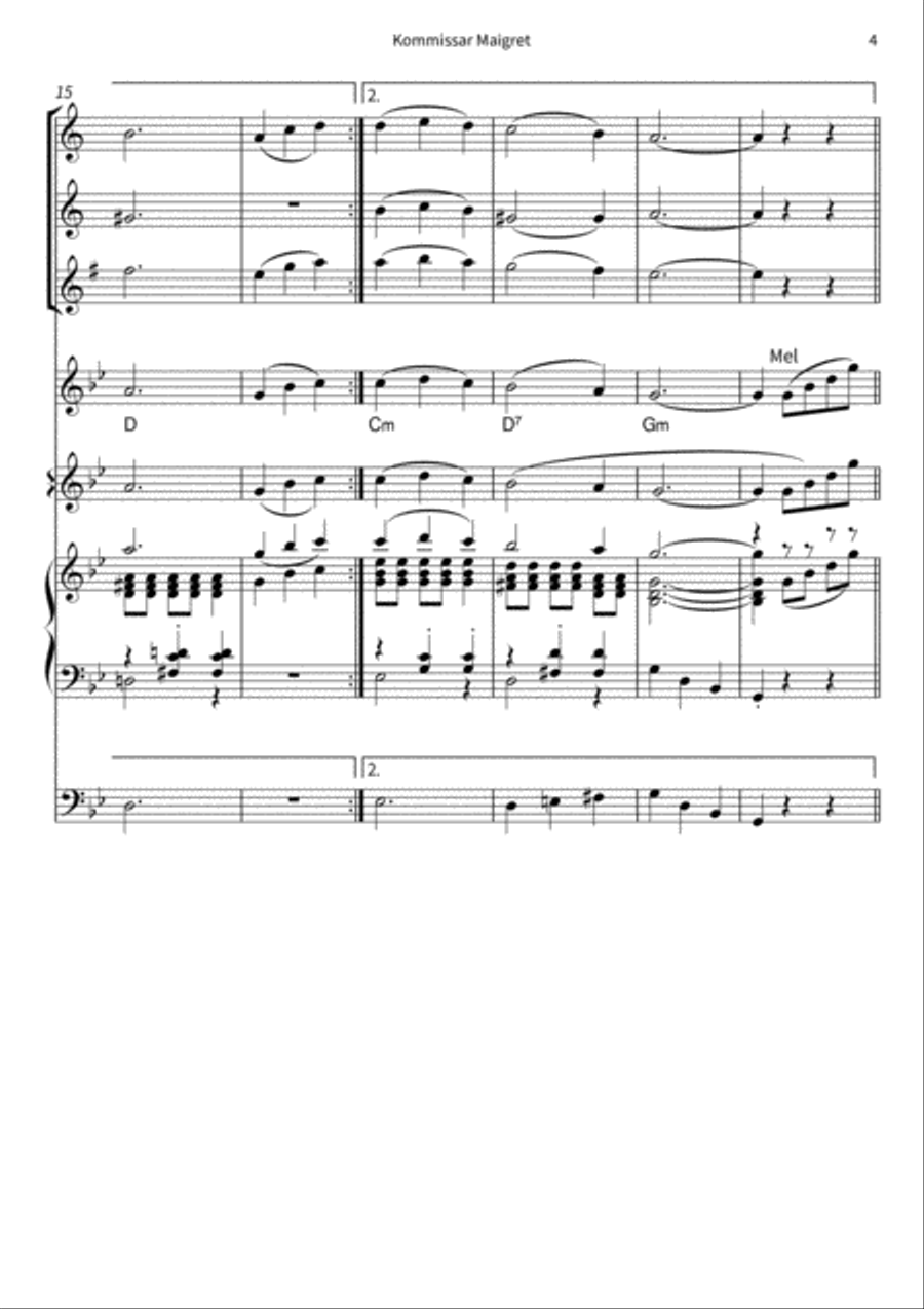 Kommissar Maigret Kommissar Maigret Orchestra scores gallery preview page 6