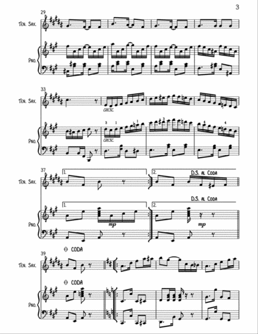 Tico Tico no Fuba Tico Tico no Fuba Tenor Saxophone scores gallery preview page 4