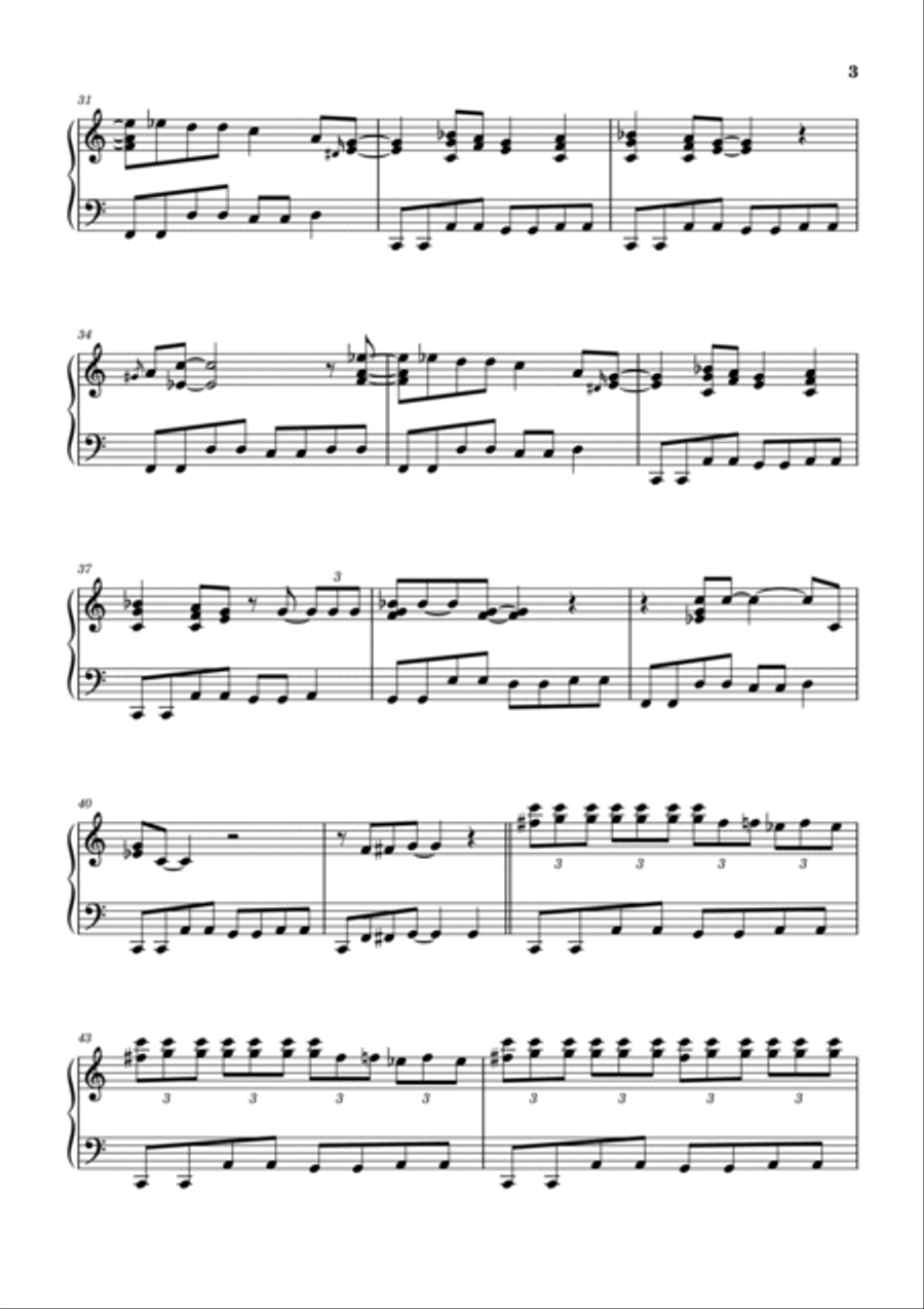 Sweet Home Chicago Piano Solo scores gallery preview page 3