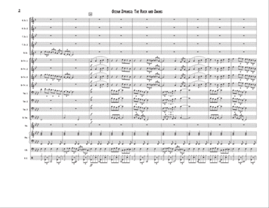 Ocean Springs- The Rock and the Swing Jazz Ensemble scores gallery preview page 2