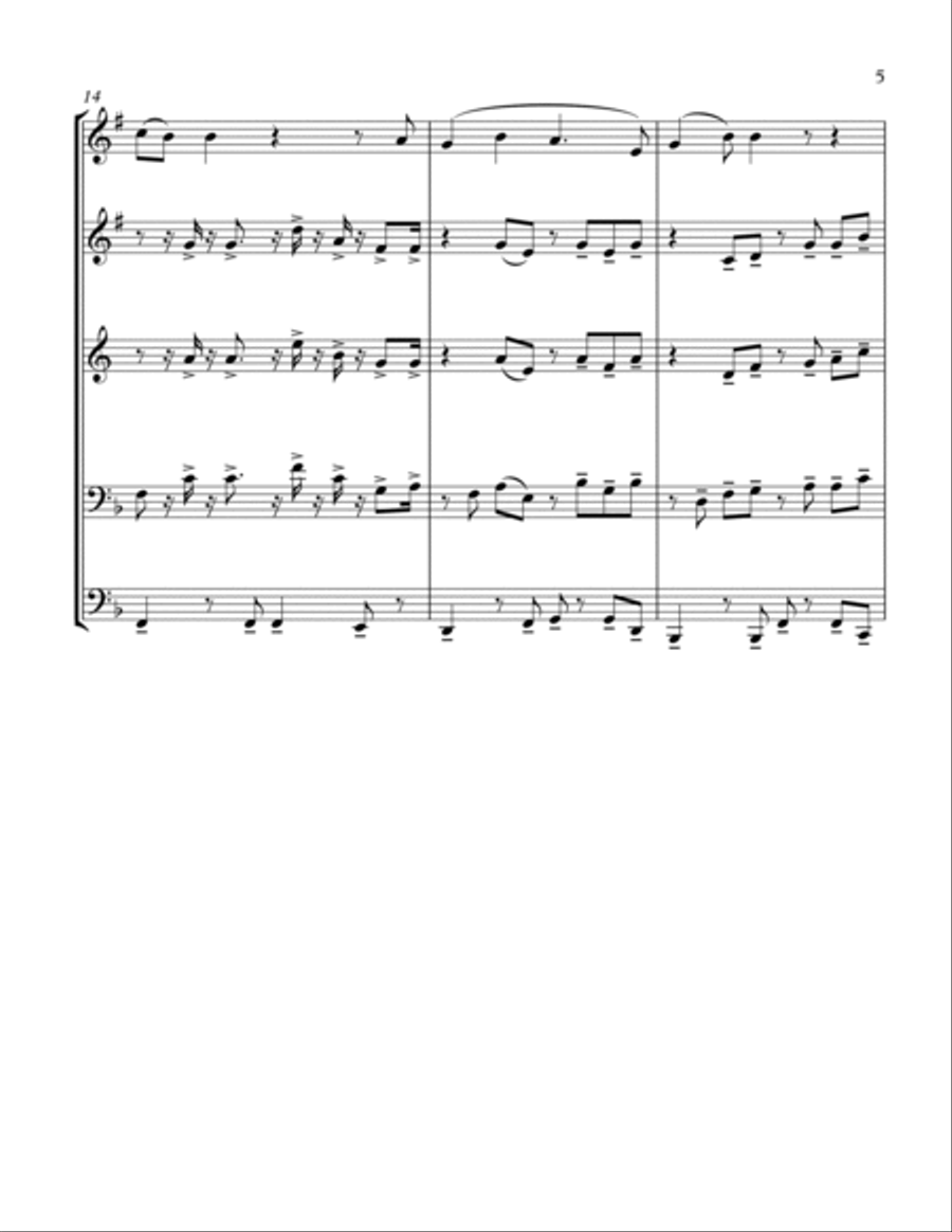 Yesterday Brass Ensemble scores gallery preview page 5