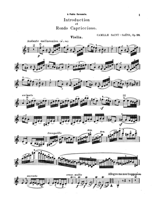 Book cover for Saint-Saëns: Introduction and Rondo Capriccioso, Op. 28