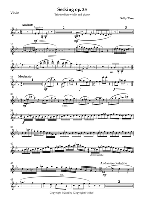 Sally Wave - Seeking - violin prat from trio for flute, violin and piano op.35