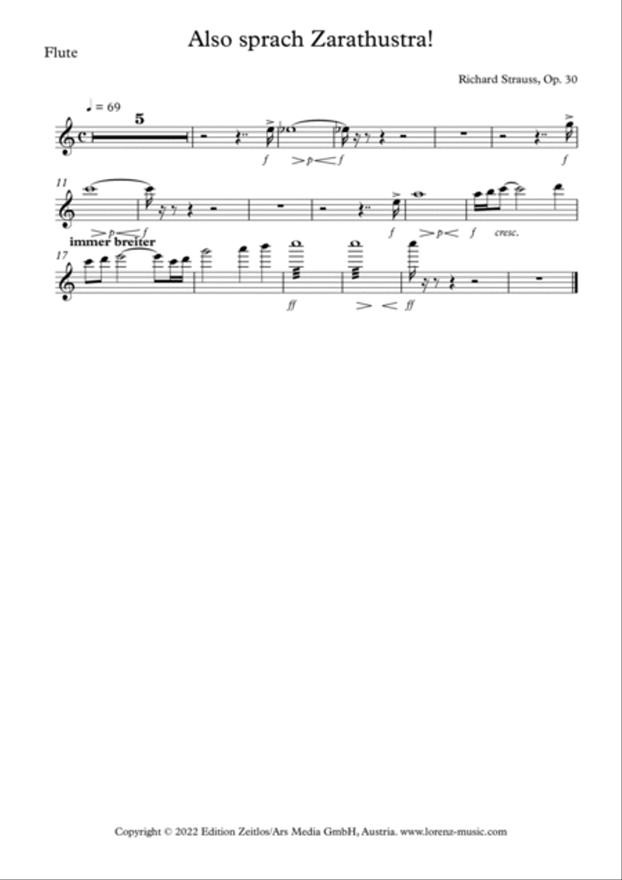 Also Sprach Zarathustra Full Orchestra scores gallery preview page 4