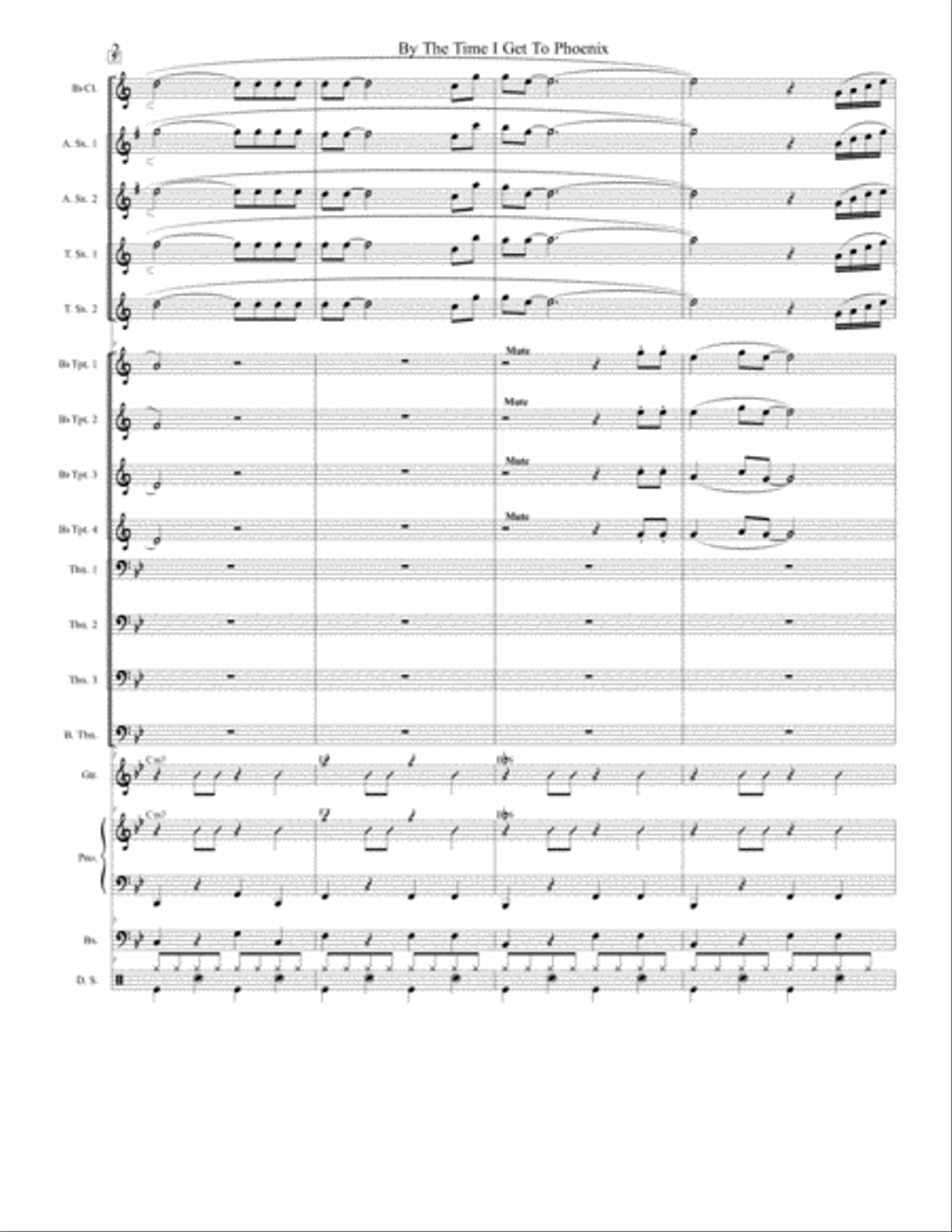 By The Time I Get To Phoenix Jazz Ensemble scores gallery preview page 2