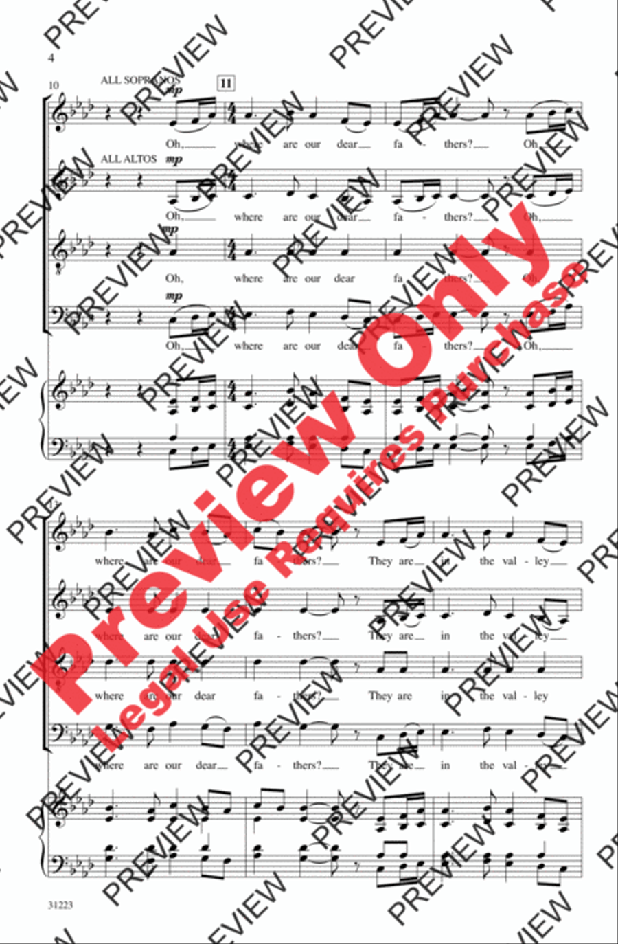 Bright Morning Stars Bright Morning Stars 4-Part scores gallery preview page 4