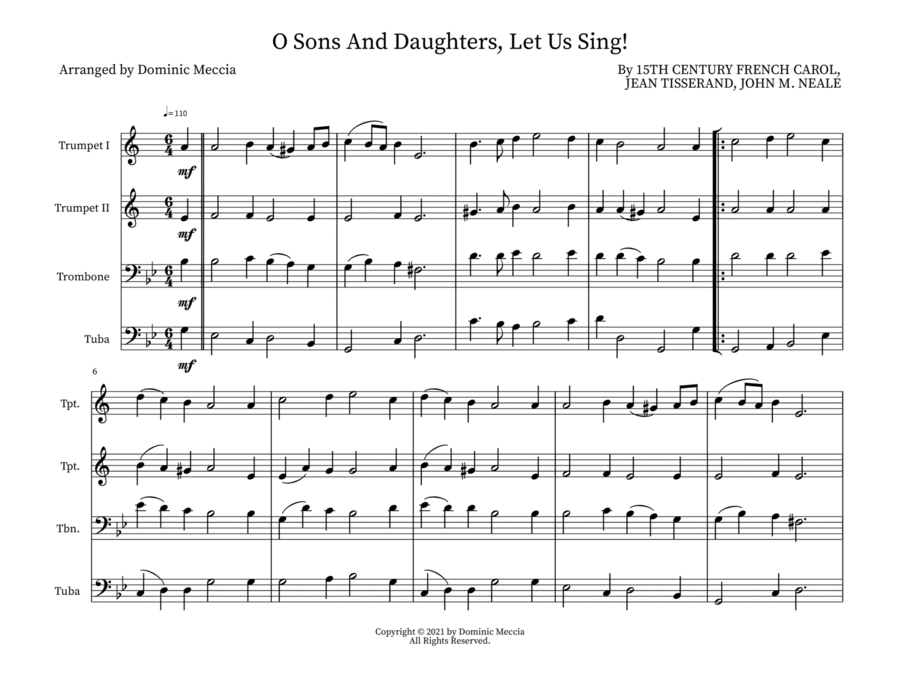 O Sons And Daughters, Let Us Sing! Small Ensemble scores gallery preview page 1