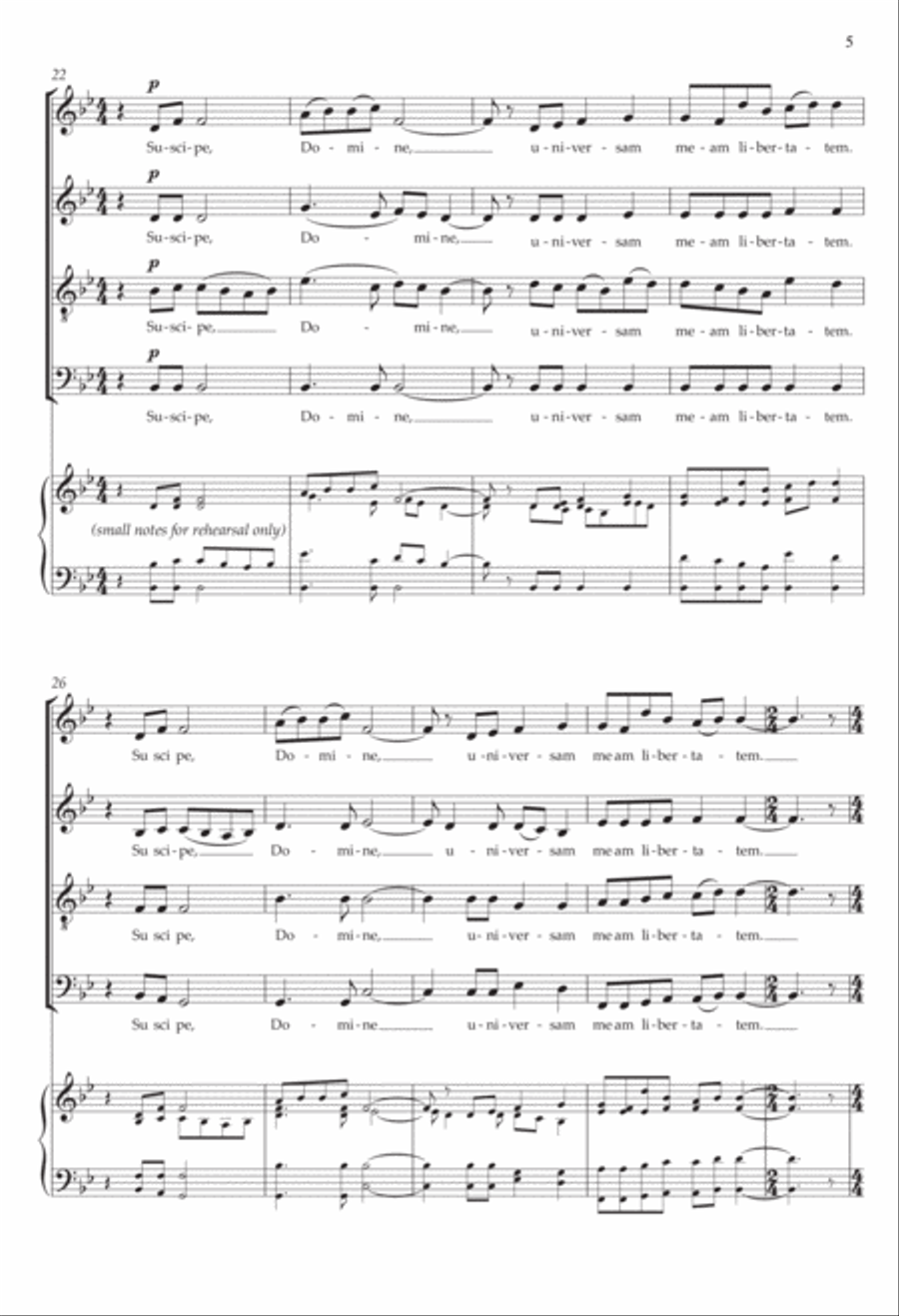 Suscipe, Domine 4-Part scores gallery preview page 5