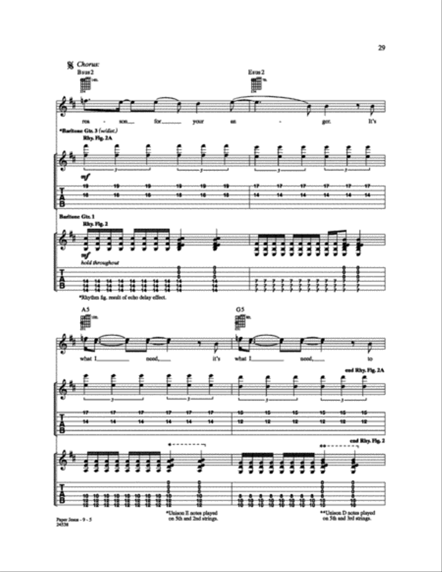 Paper Jesus Electric Guitar scores gallery preview page 5