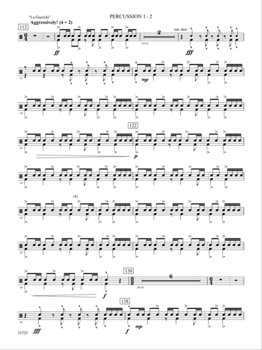 Iberian Escapades: 1st Percussion Concert Band scores gallery preview page 2
