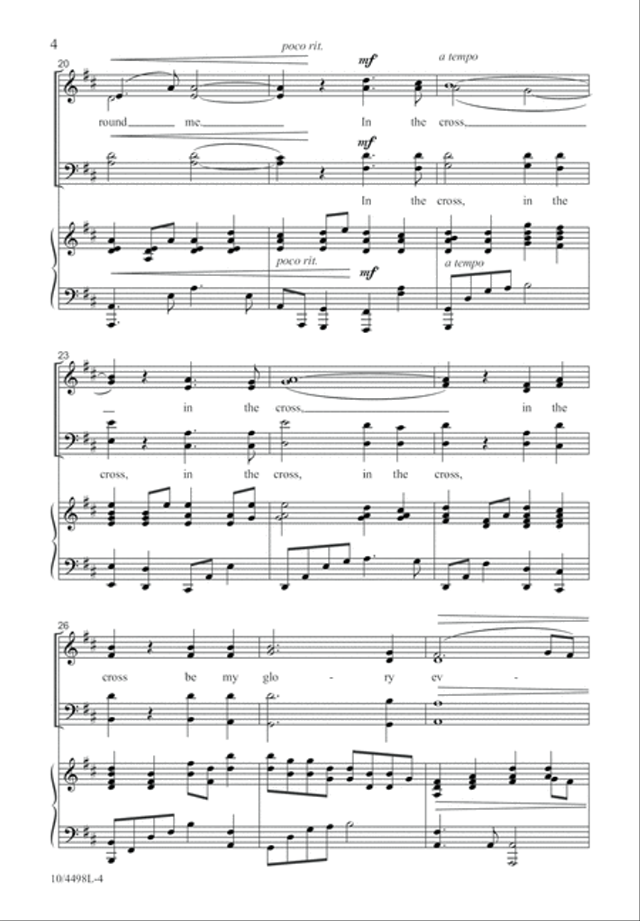 Jesus, Keep Me Near the Cross 4-Part scores gallery preview page 5