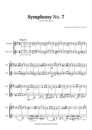 Symphony No. 7 by Beethoven for Trumpet and French Horn Duet