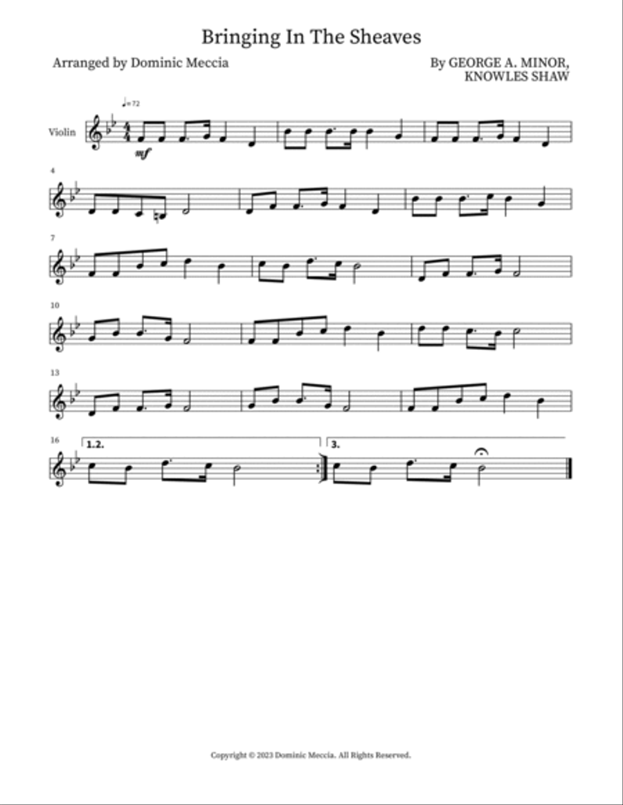 Bringing In The Sheaves Small Ensemble scores gallery preview page 3
