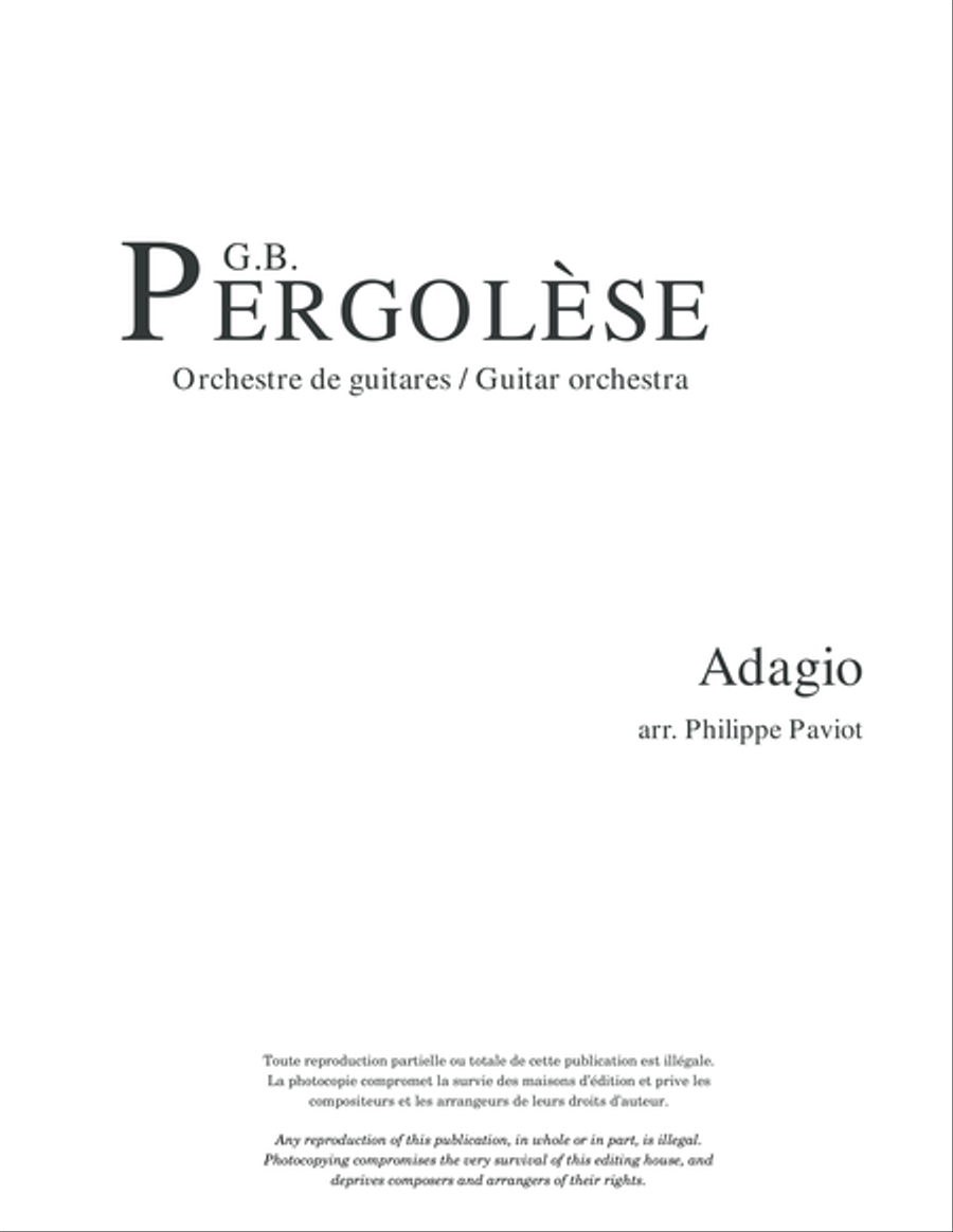 Adagio Guitar Ensemble scores gallery preview page 1