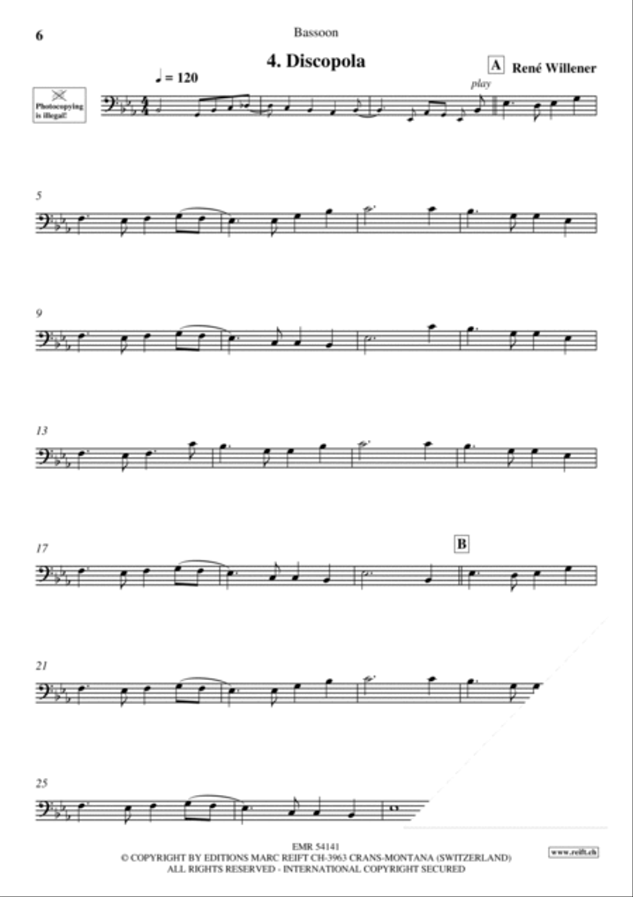 Auld Lang Syne Bassoon scores gallery preview page 6