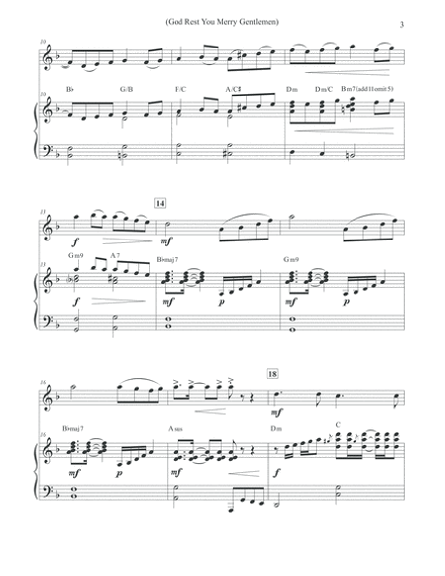 God Rest You Merry Gentlemen - Christmas Violin Violin Solo scores gallery preview page 3