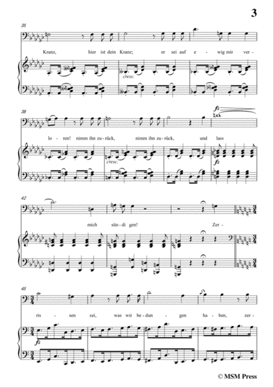 Schubert-Der Kampf,Op.110,in e flat minor,for Voice&Piano Voice scores gallery preview page 5