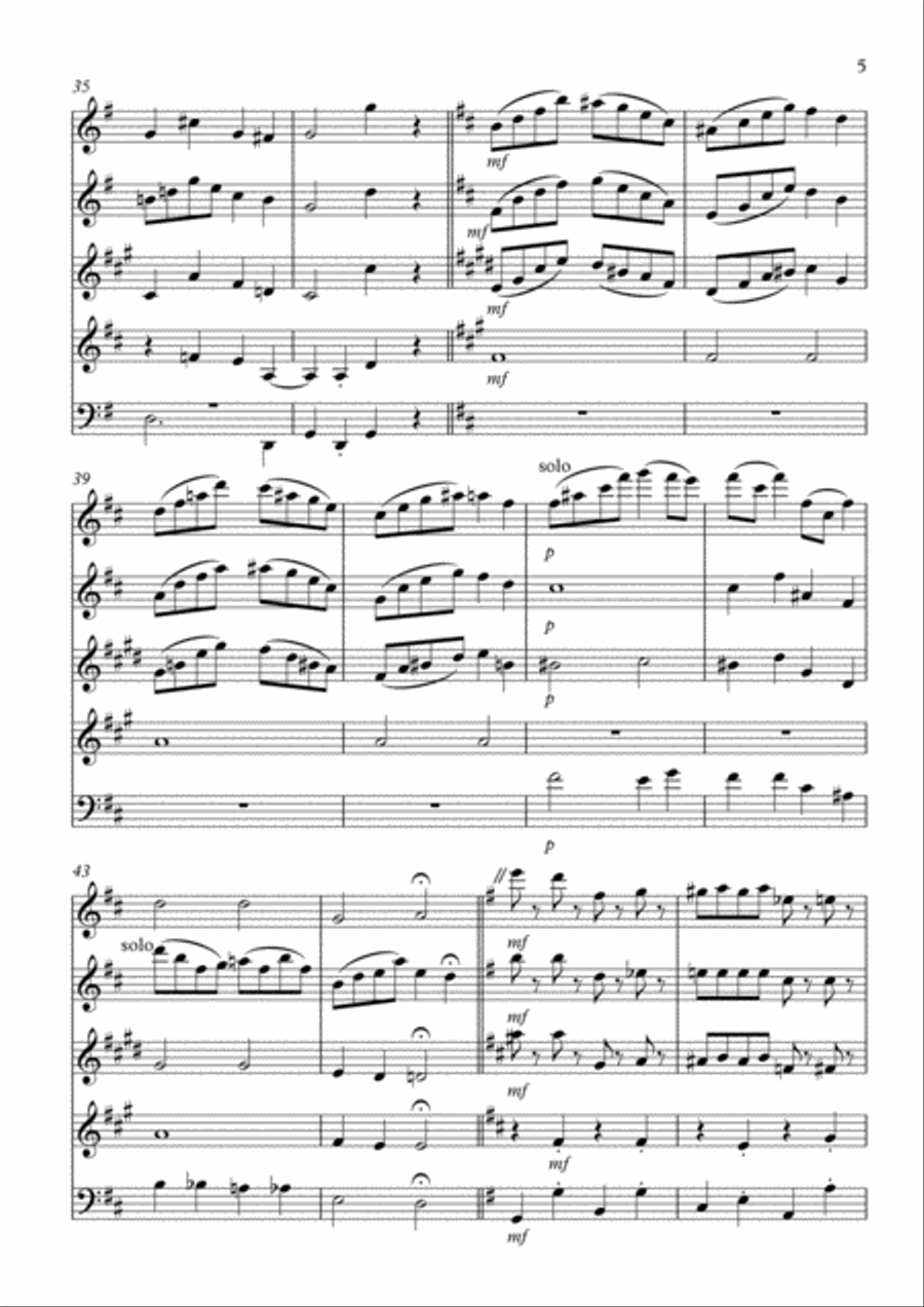 After Glow After Glow Woodwind Quintet scores gallery preview page 5