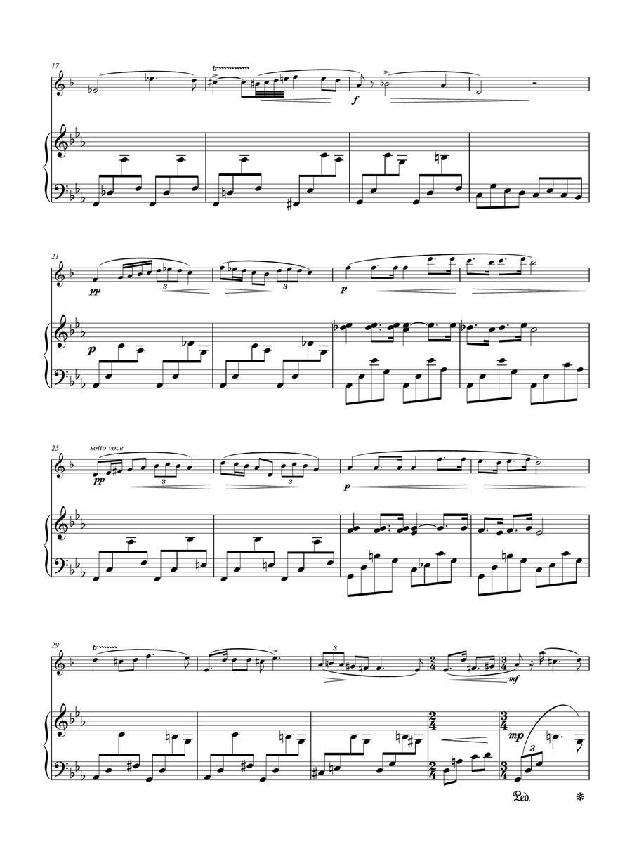 Chopin: Nocturne in C minor, Op. Posth for Clarinet and Piano (Arr. Seunghee Lee) Clarinet Solo scores gallery preview page 2