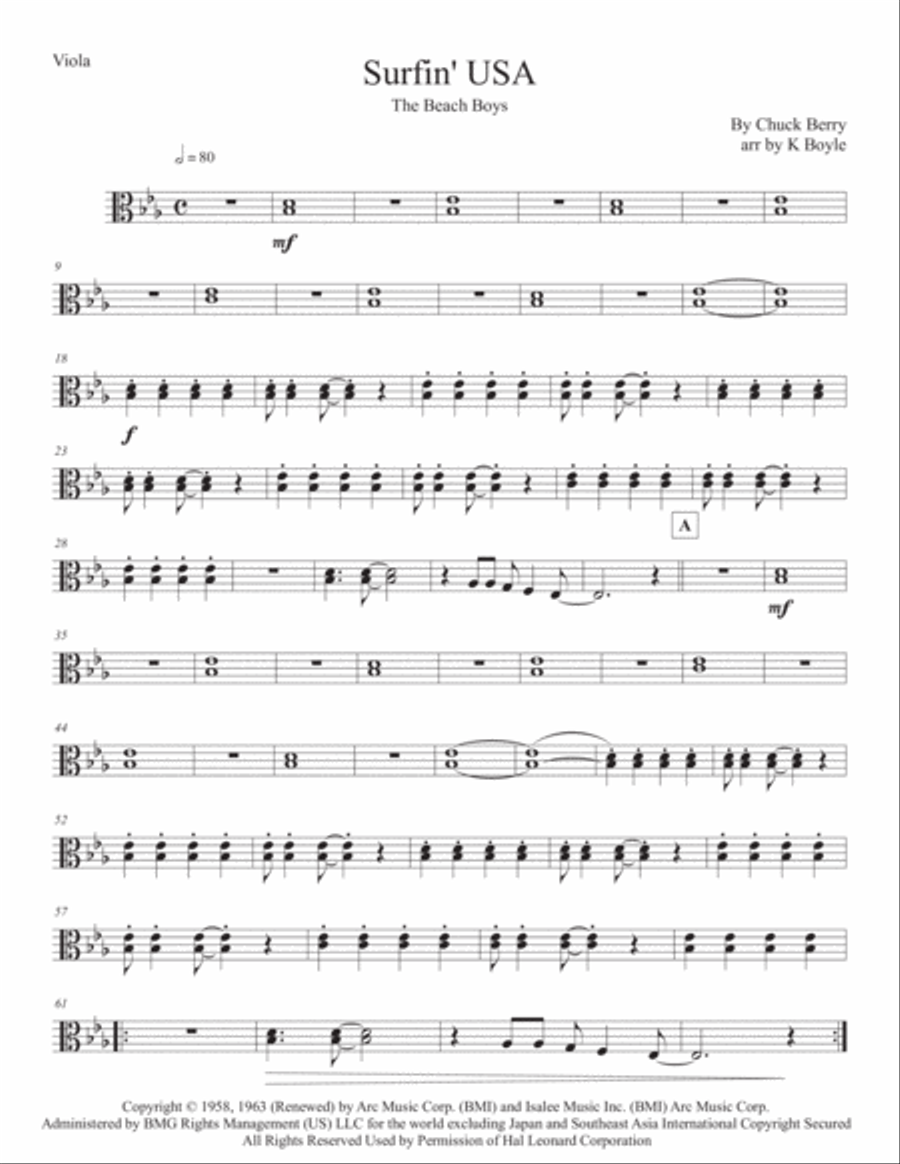 Surfin' U.S.A. String Trio scores gallery preview page 5
