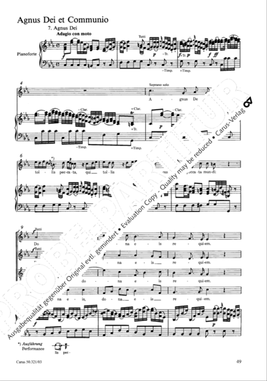 Requiem in C minor 4-Part scores gallery preview page 56