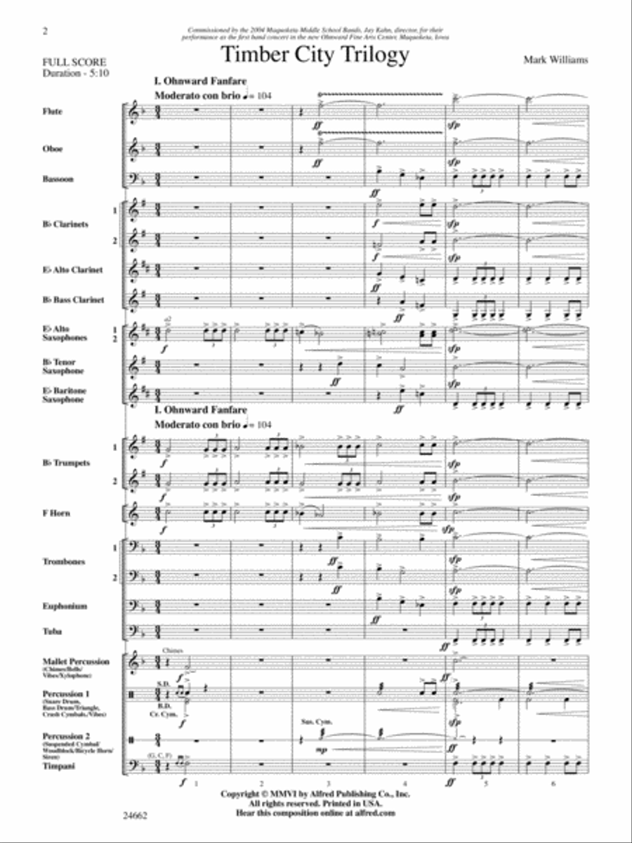 Timber City Trilogy: Score Concert Band scores gallery preview page 2