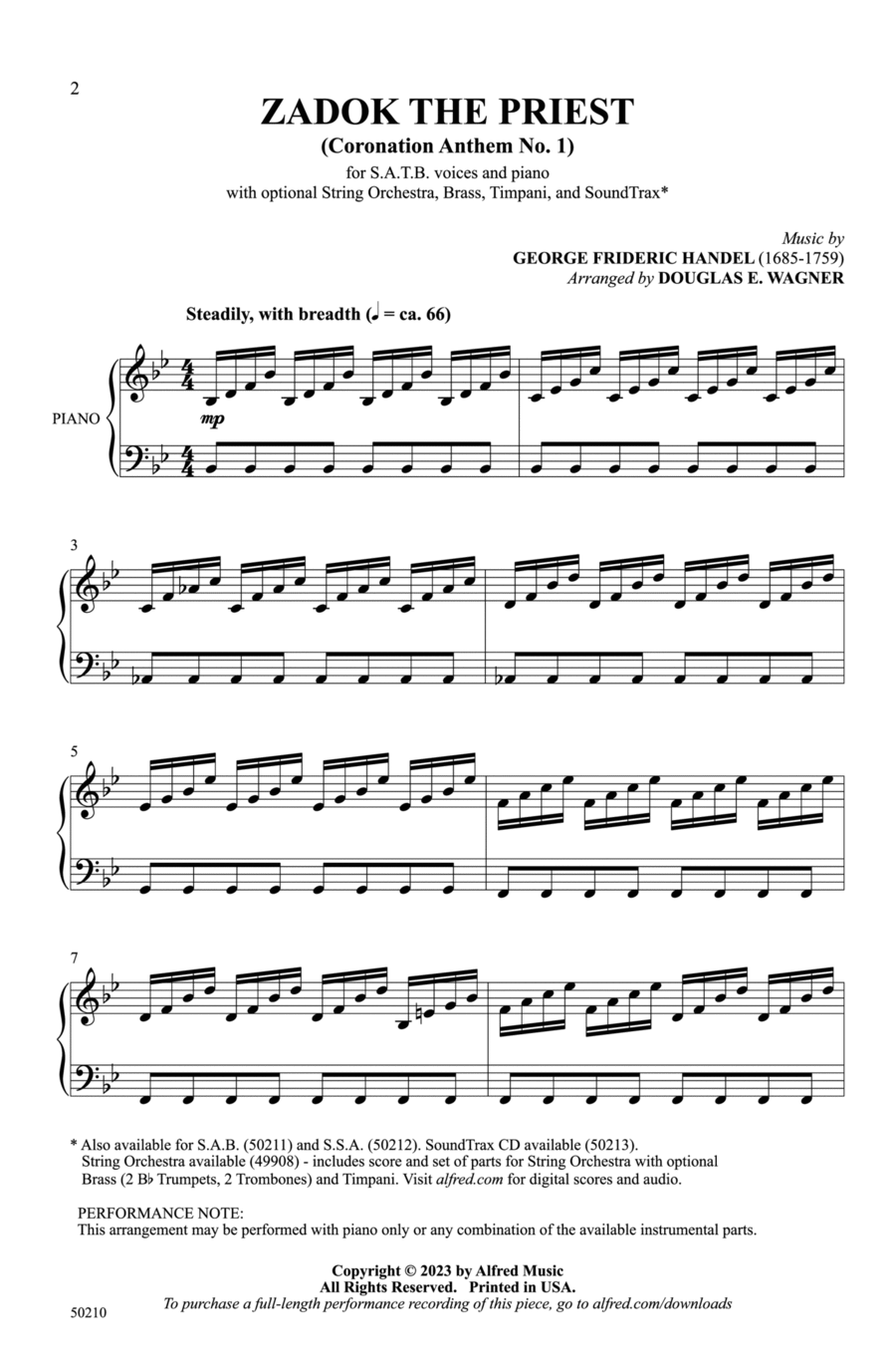 Zadok the Priest Zadok the Priest Choir scores gallery preview page 1