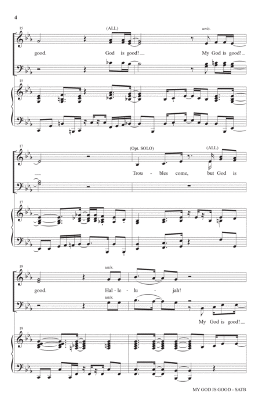 My God Is Good (arr. Joel Raney) 4-Part scores gallery preview page 3