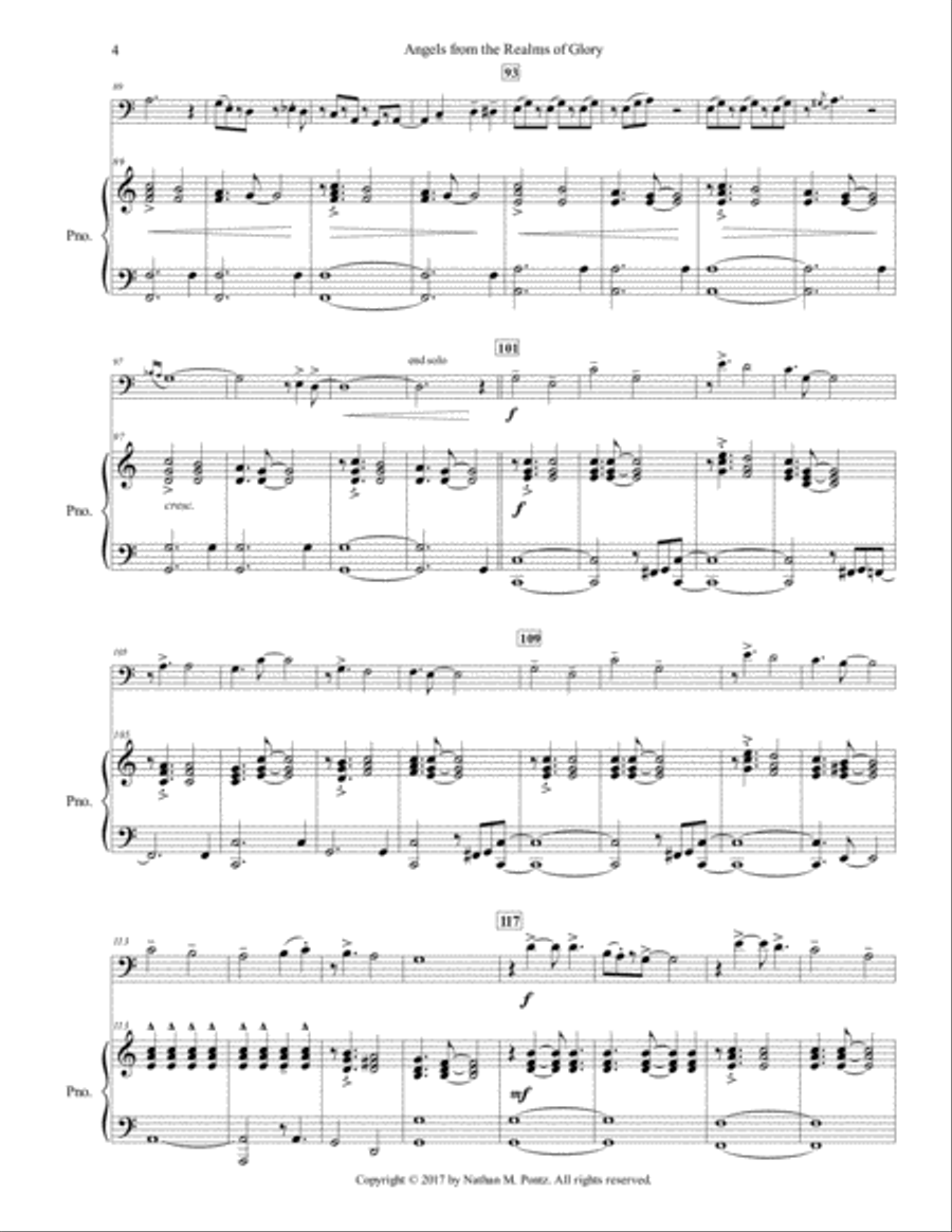 Angels from the Realms of Glory Small Ensemble scores gallery preview page 4