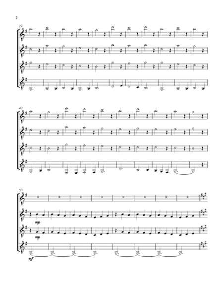 In Dulce Jubilo (Guitar Quartet) - Score and parts image number null