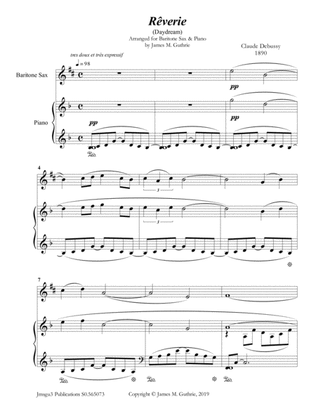 Debussy: Reverie for Baritone Sax & Piano