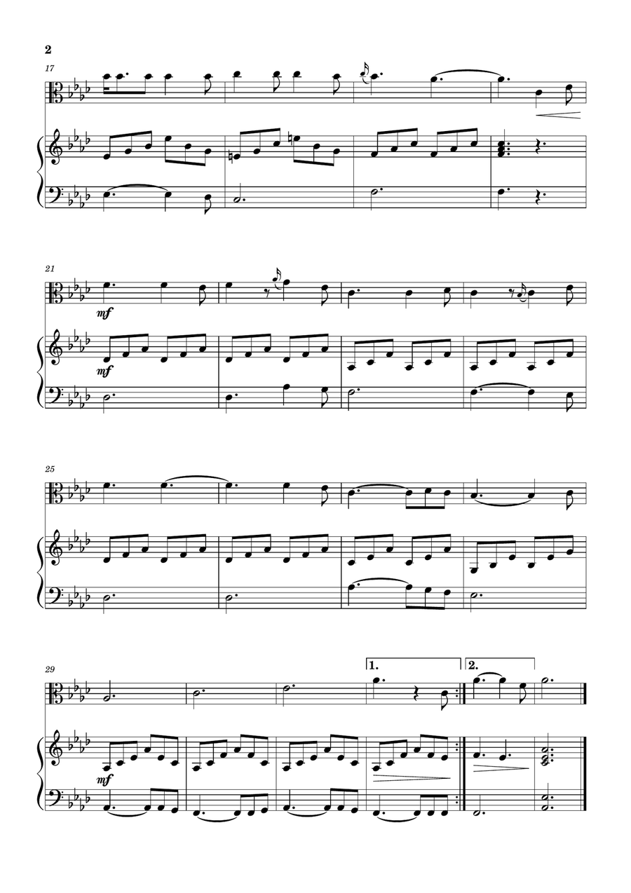 Hallelujah Viola scores gallery preview page 2