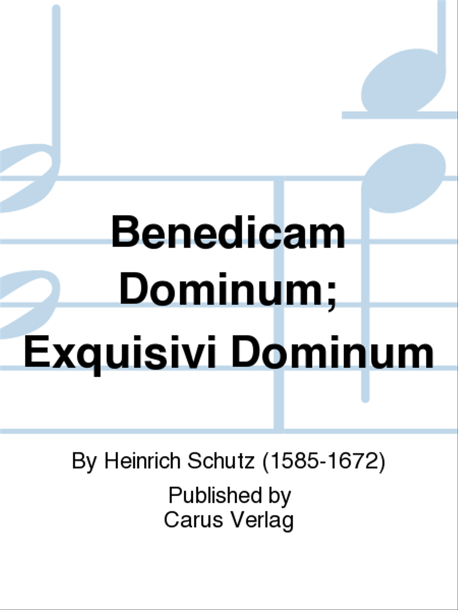 Benedicam Dominum; Exquisivi Dominum Part scores gallery preview page 1