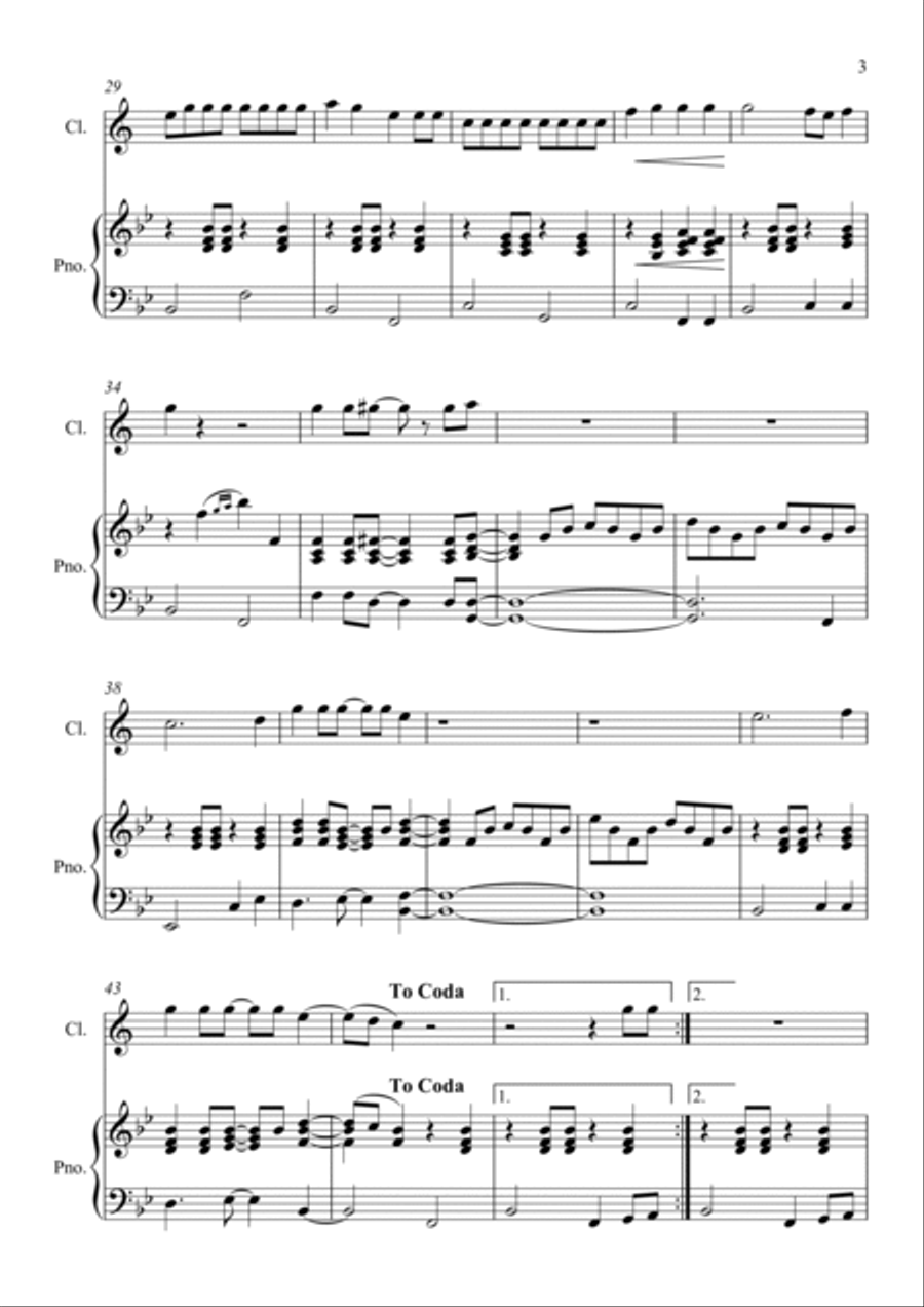 Afternoon Delight Clarinet Solo scores gallery preview page 3
