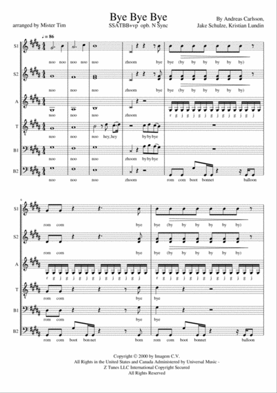 Bye Bye Bye Divisi scores gallery preview page 1