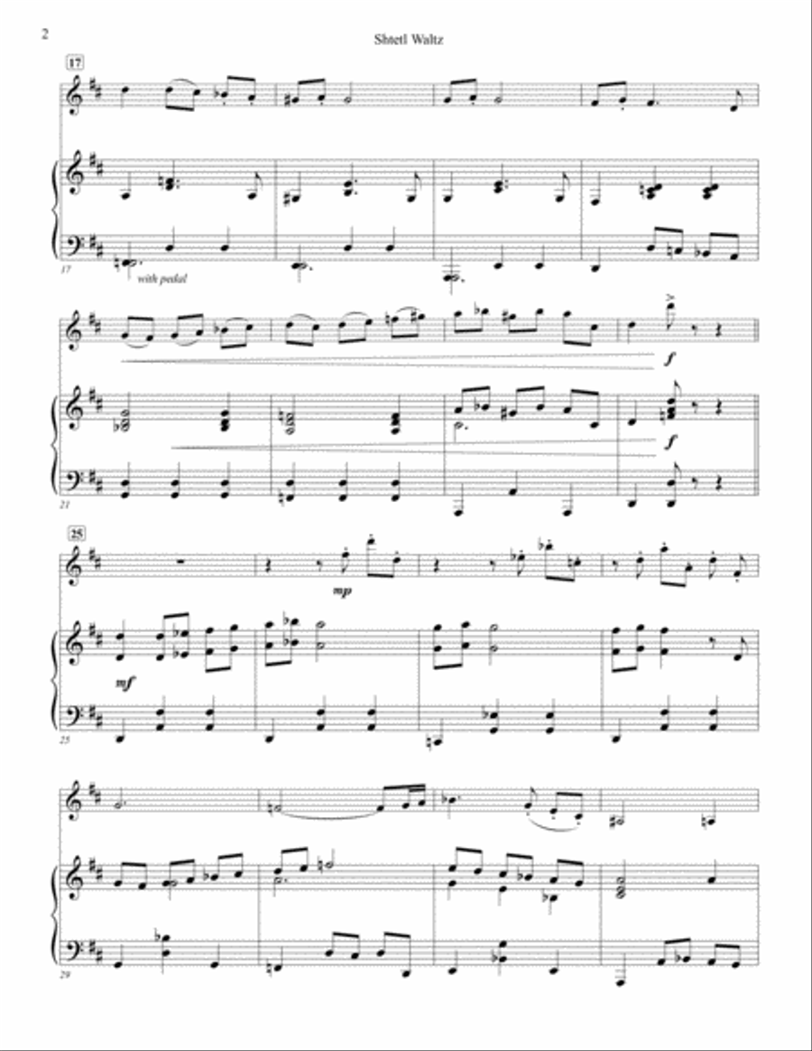 Waltz Suite #1 for Violin & Piano Violin scores gallery preview page 3
