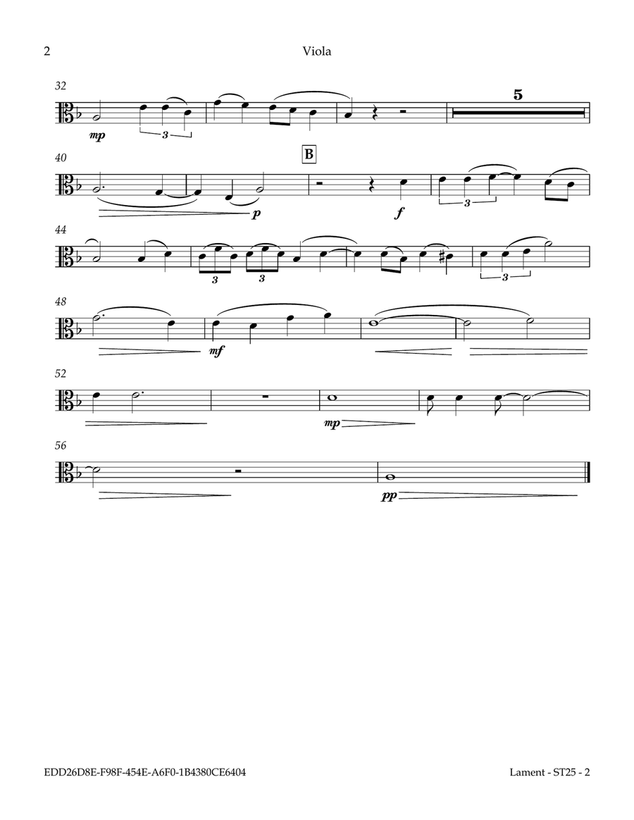 Lament Lament String Quartet scores gallery preview page 3