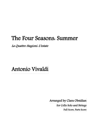 Book cover for Vivaldi: The Four Season: Summer (Complete) for Cello solo and Strings