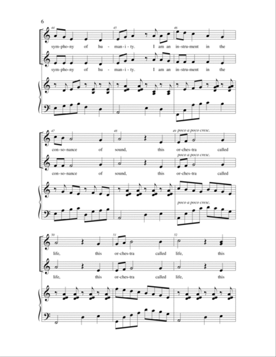 Born in a Symphony 2-Part scores gallery preview page 5