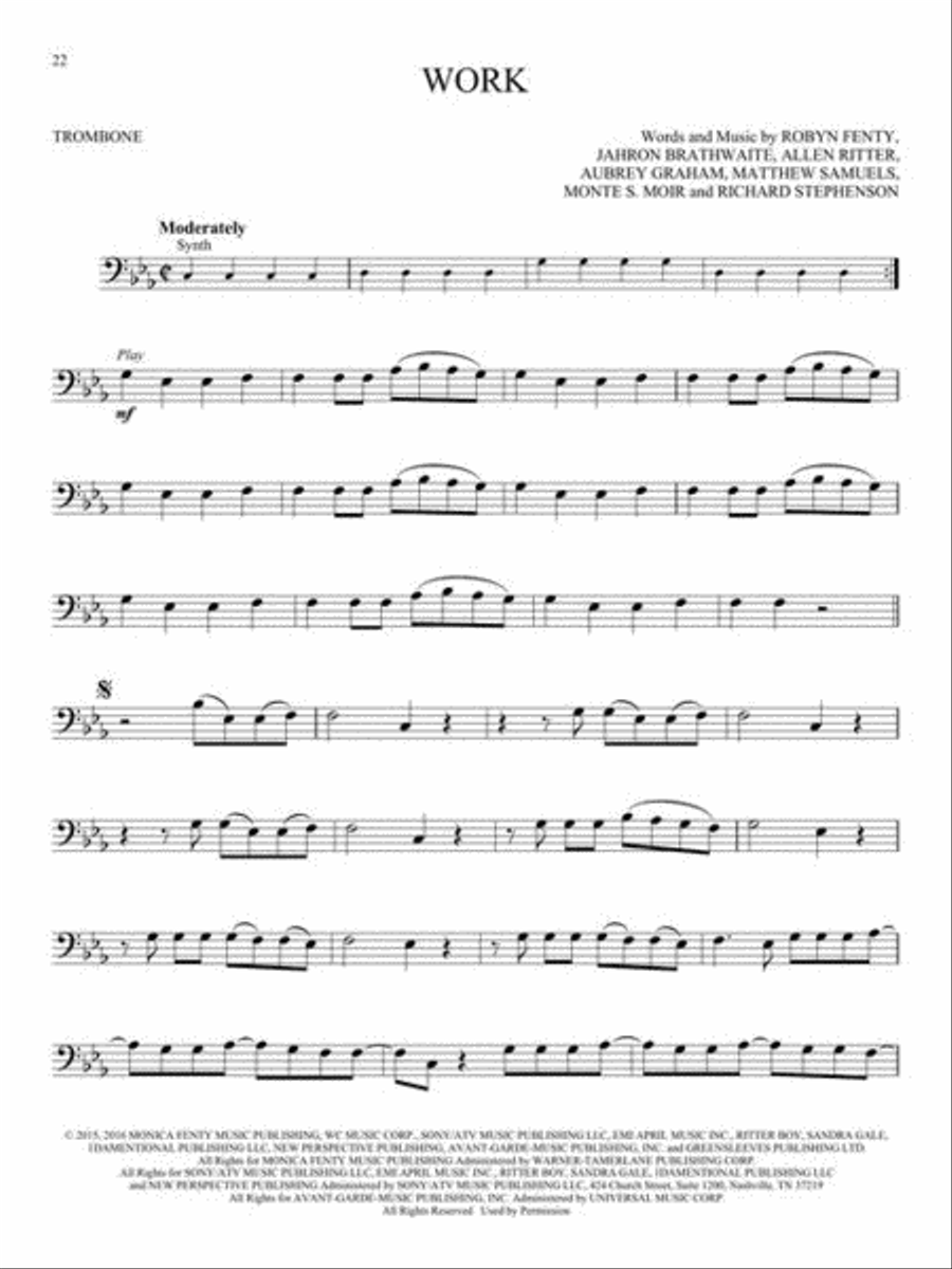 Hip-Hop Hits Trombone Solo scores gallery preview page 6